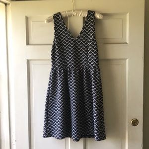 Chevron Fit and Flare Dress